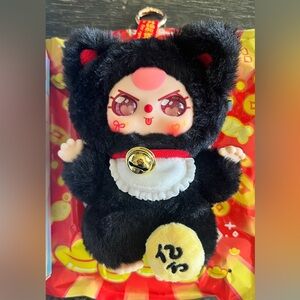 Baby Three Billionaire Lucky Cat Wealth Pendant Heart Special Eyes